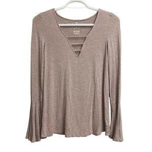 Vintage Y2k American Eagle Soft & Sexy Bell Sleeve Top Size XS
